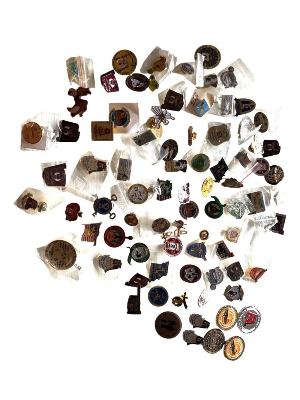 Shriners Collectible Lapel Pins Lot Various Designs & Years 80+ National
